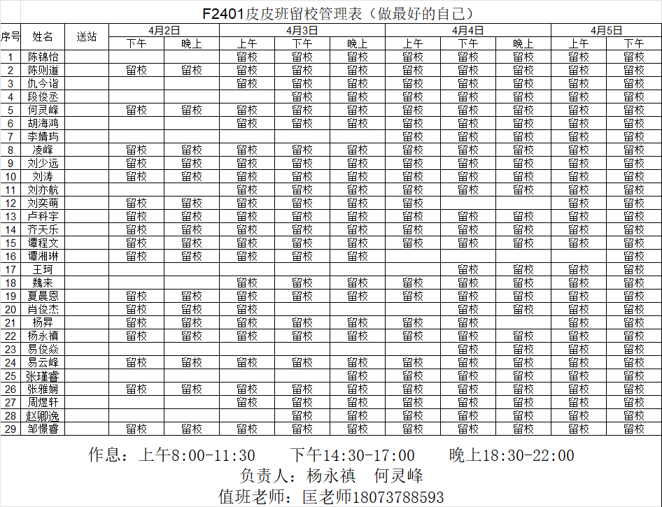 湖南湘潭博纳皮皮复读班清明假期这样过